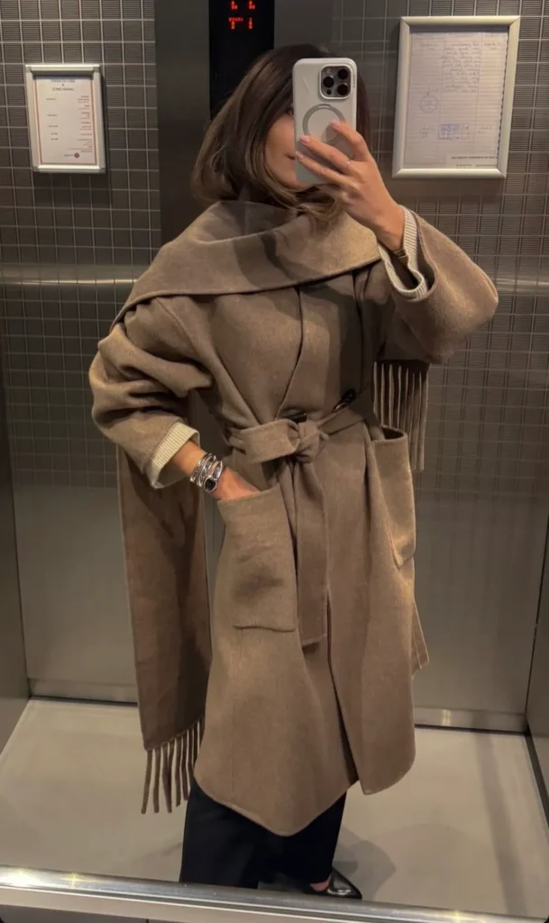 Camel Wrap Coat
