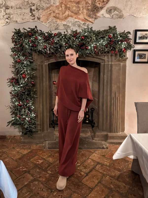 Rust Off-Shoulder Two Piece