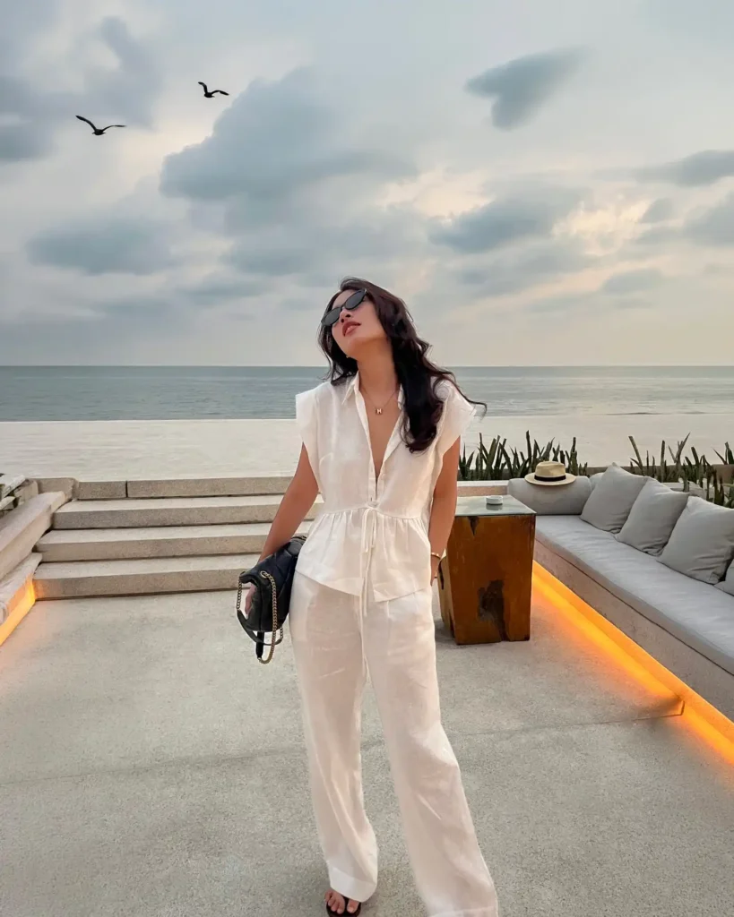White Linen Two-Piece Set