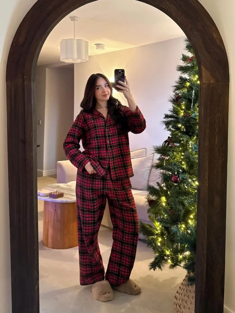 Red Plaid Pajama Set