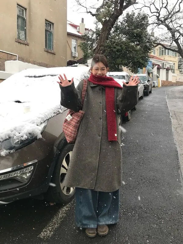 Cozy Grey Wool Coat