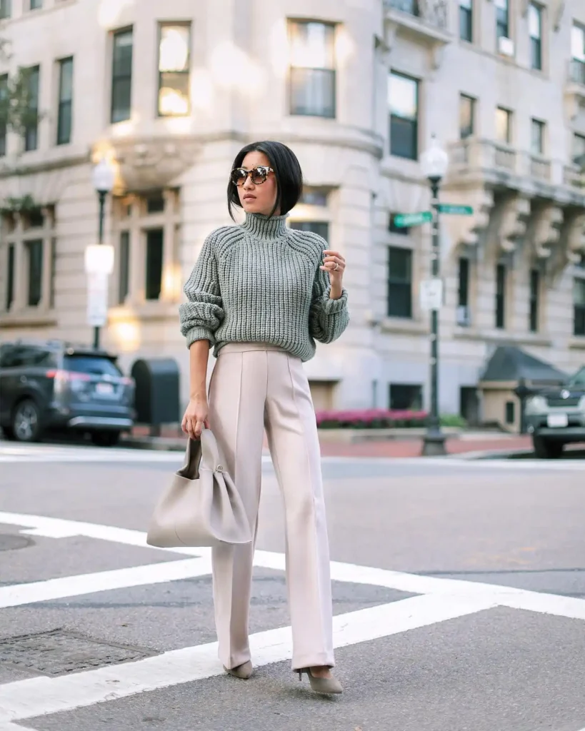 Sage Green Turtleneck Sweater