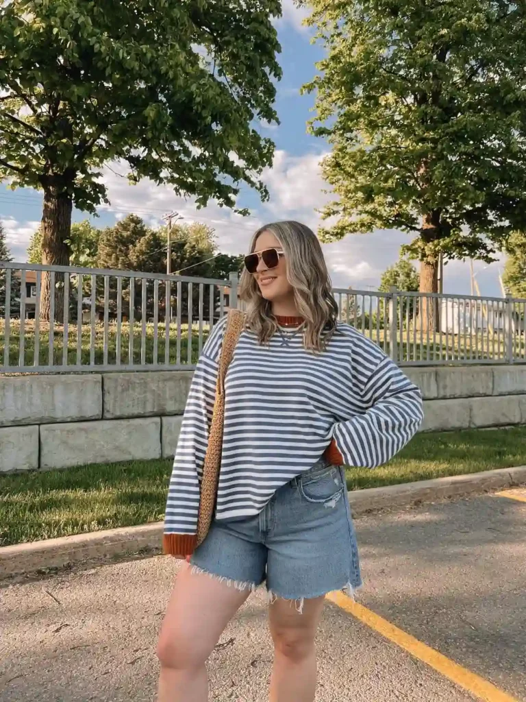Striped Oversized Sweatshirt