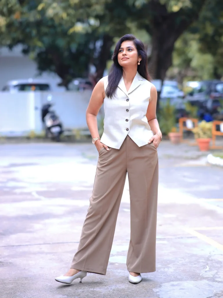 Sleeveless Blazer Waistcoat Look