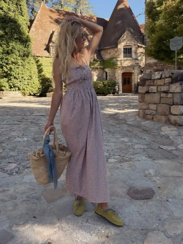 Gingham Maxi Dress