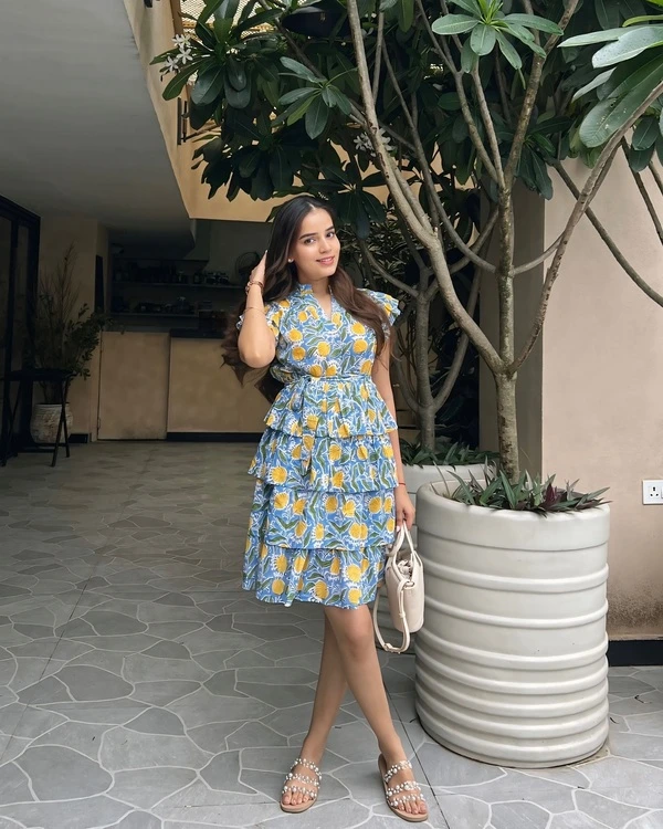 Tiered Floral Ruffle Dress