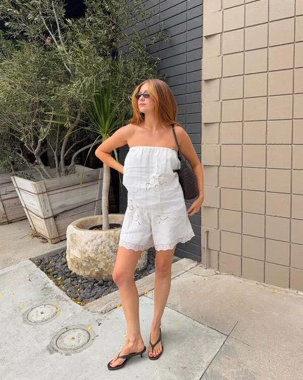 White Eyelet Co-ord Set