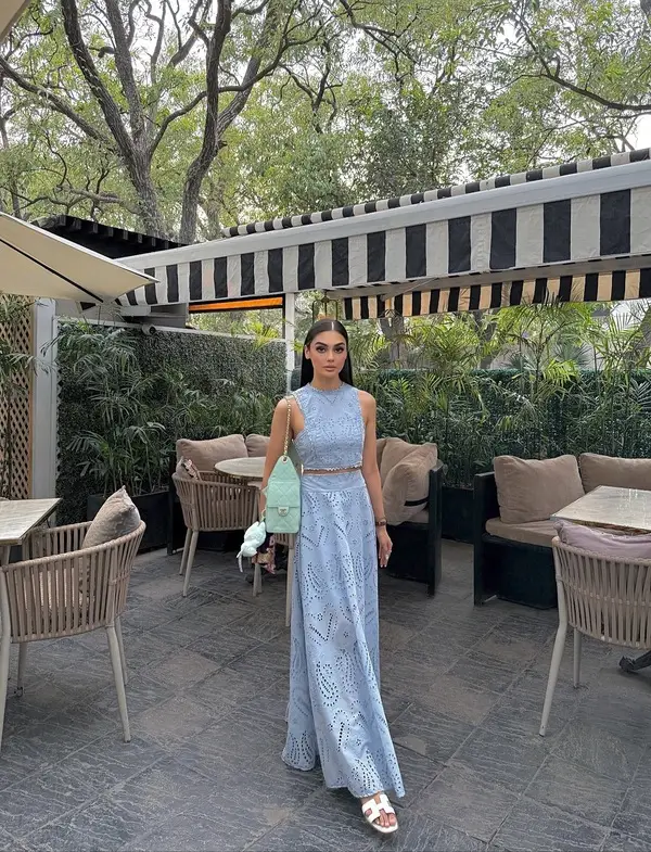 Powder Blue Eyelet Set