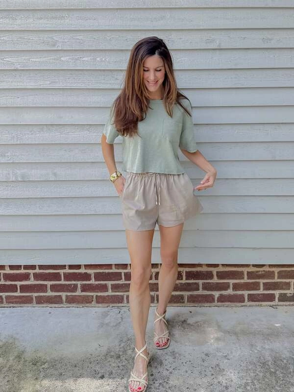 Sage Green Tee and Shorts Set