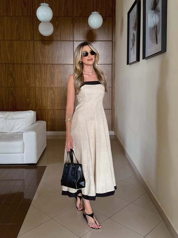 Beige Linen Sundress