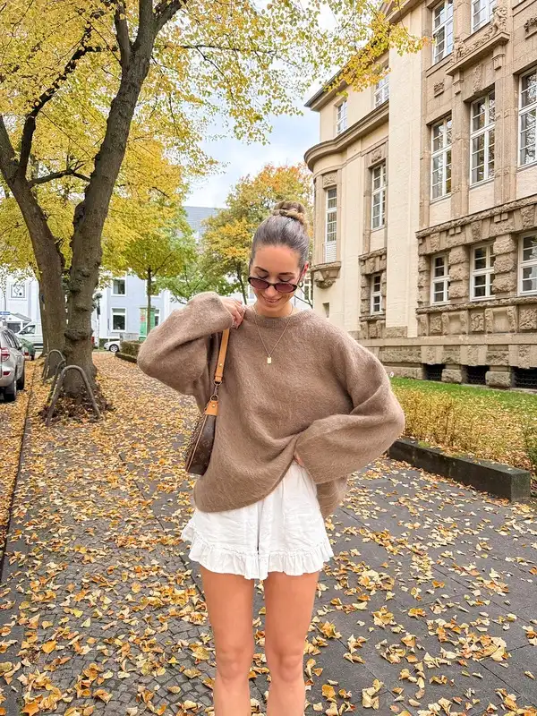 Fuzzy Sweater Autumn Streets