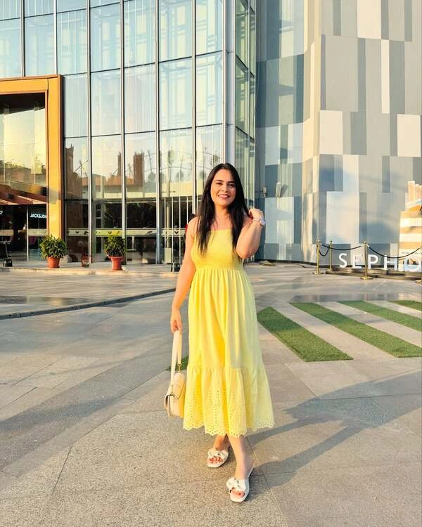 Yellow Midi Dress