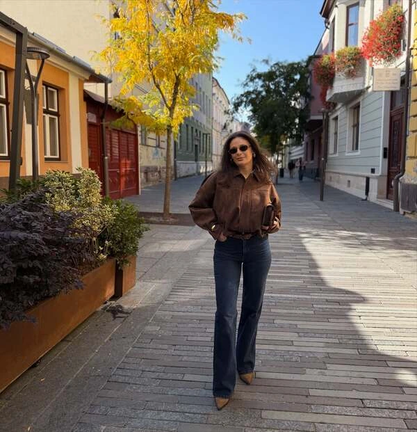 Suede Jacket Autumn Walk