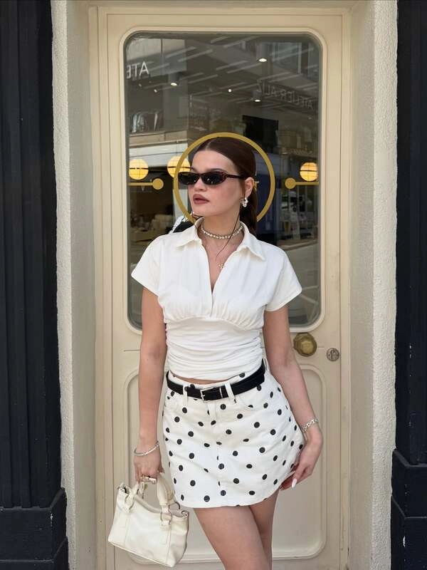 Polka Dot Mini Skirt
