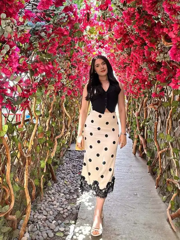 Polka Dot Midi Skirt