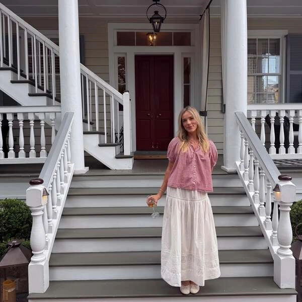 Gingham Top and Eyelet Skirt