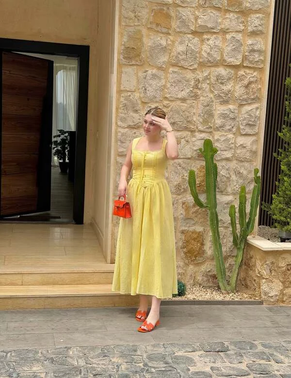 Yellow Midi Dress