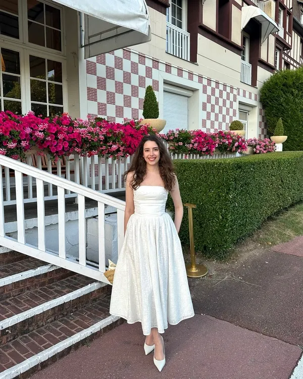 White Strapless Midi Dress