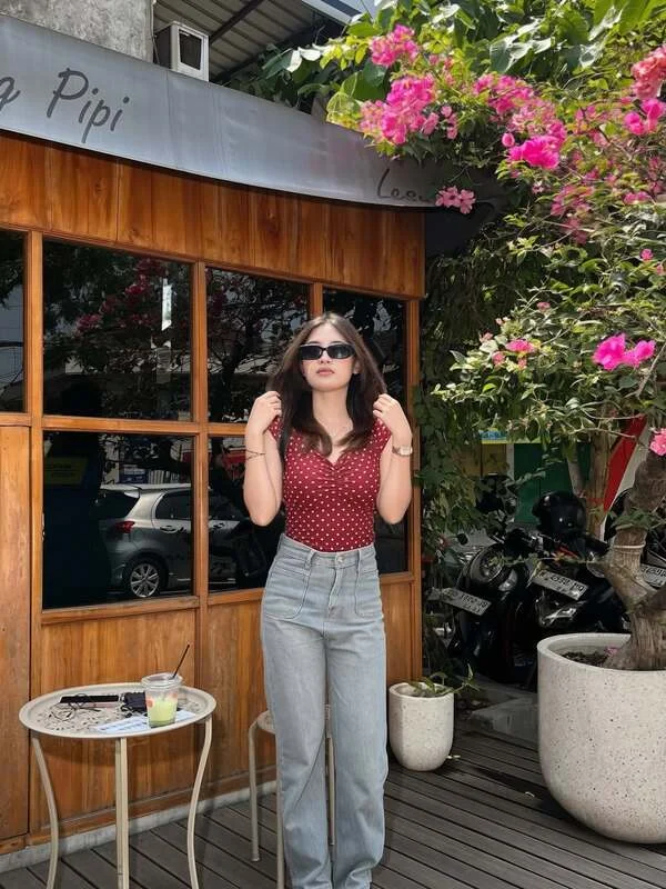 Red Polka Dot Top