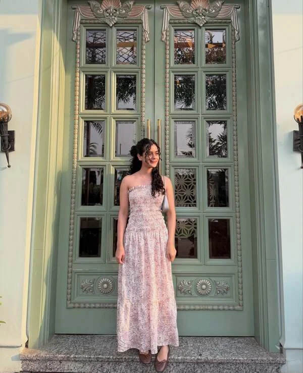 Smocked Paisley Maxi Dress