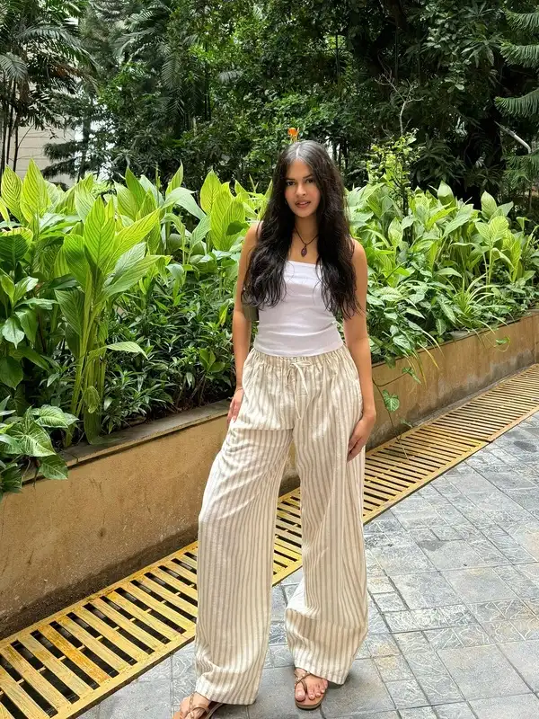 Striped Wide-Leg Pants