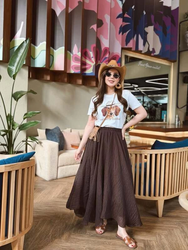 Brown Maxi Skirt