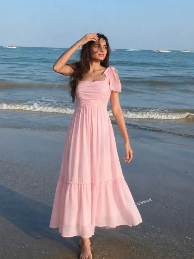 Pink Tiered Maxi Dress