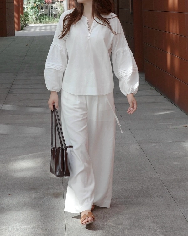 All-White Linen Set