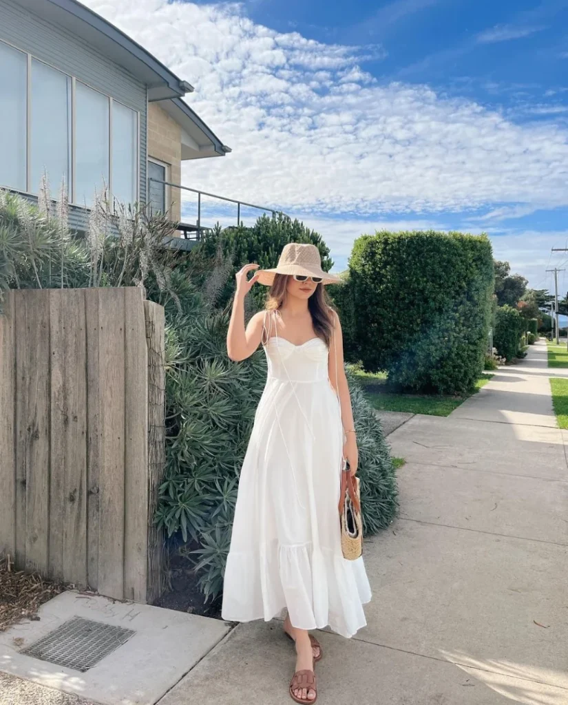 White Tiered Maxi Dress