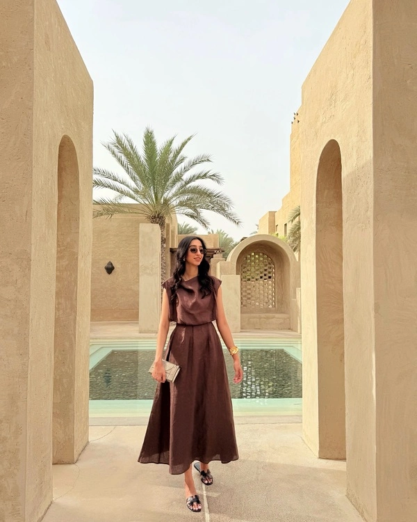 Chocolate Brown Midi Dress