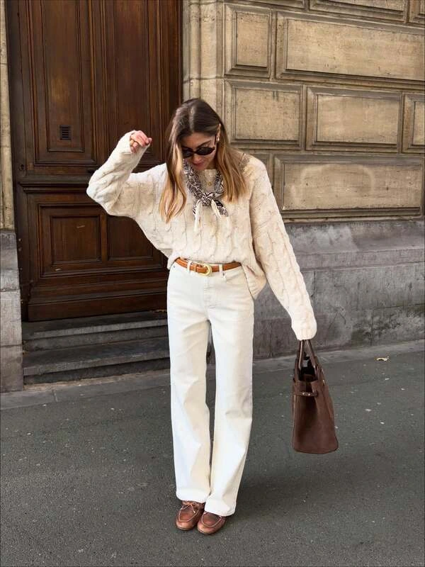 Cable Knit & Wide Leg