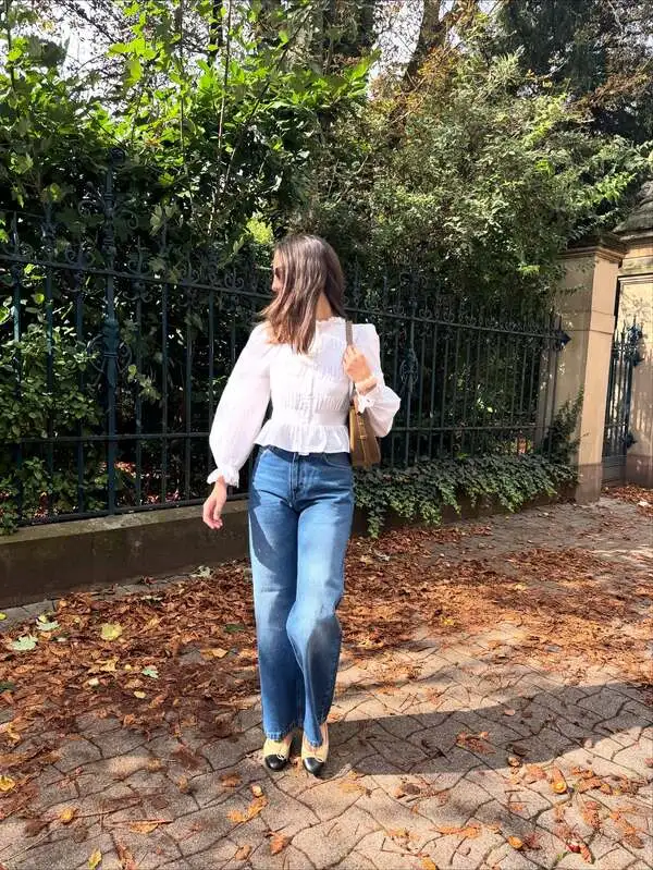 White Smocked Blouse