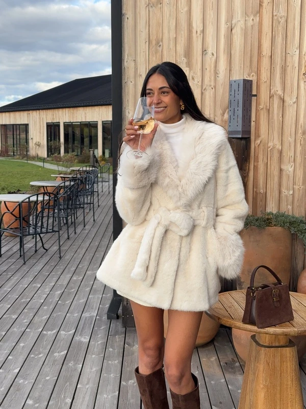 Faux Fur Coat Look