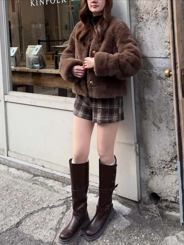 Faux Fur Coat Look