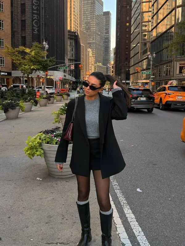 Blazer And Mini Skirt