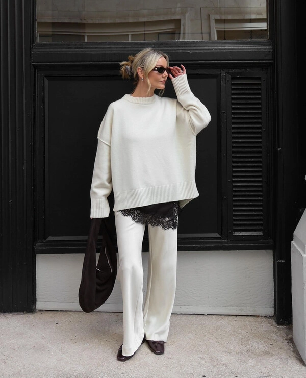 Oversized Sweater Contrast