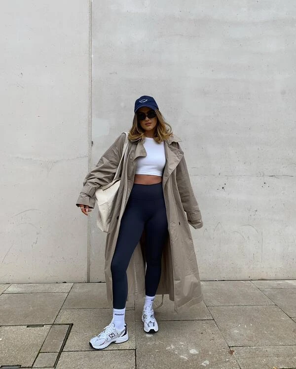Trench Coat Leggings Look