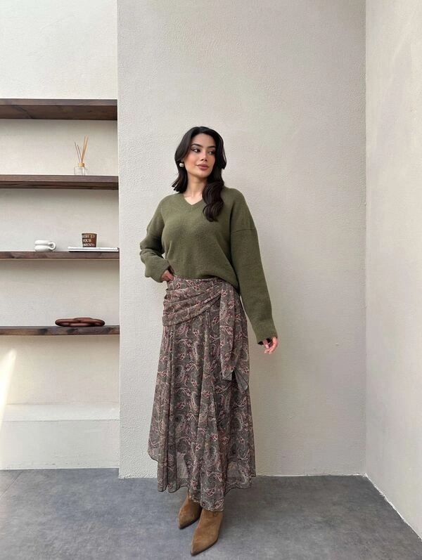 Paisley Skirt & Sweater