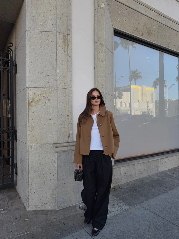 Camel Jacket Outfit Idea