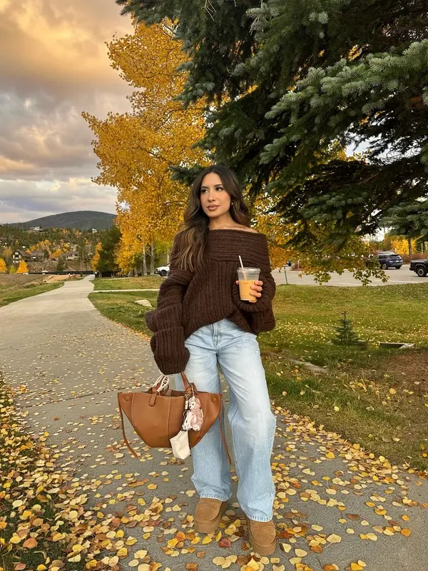 Off Shoulder Sweater Look