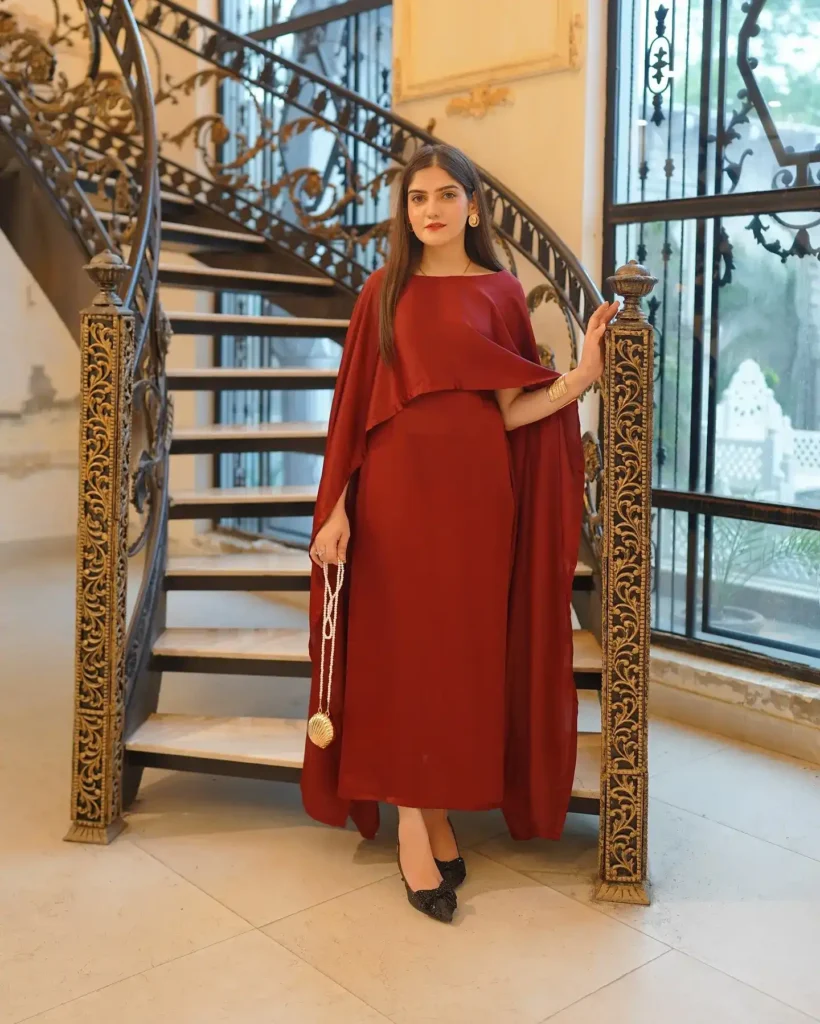Red Cape Dress
