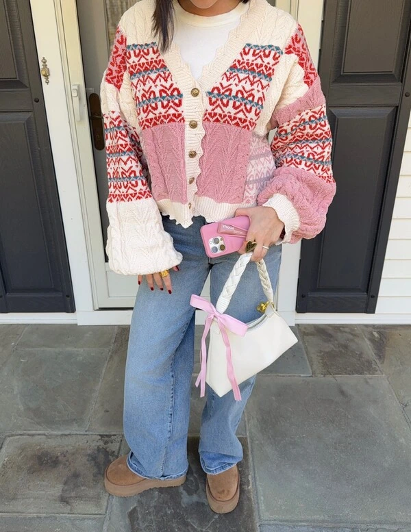 Fair Isle Cardigan Look