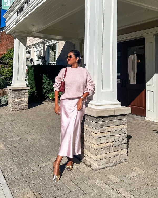 Pink Midi Skirt