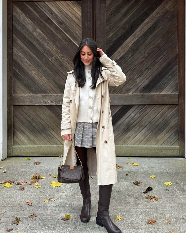 Cream Trench Coat Look