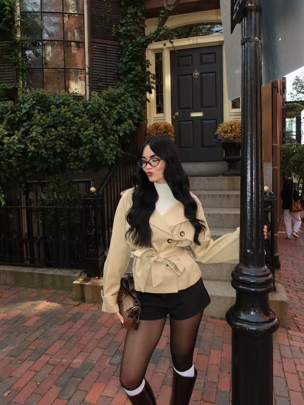 Cropped Trench And Shorts