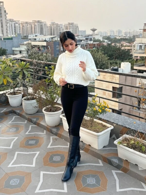 White Turtleneck Rooftop