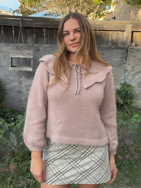 Ruffle Collar Sweater Look
