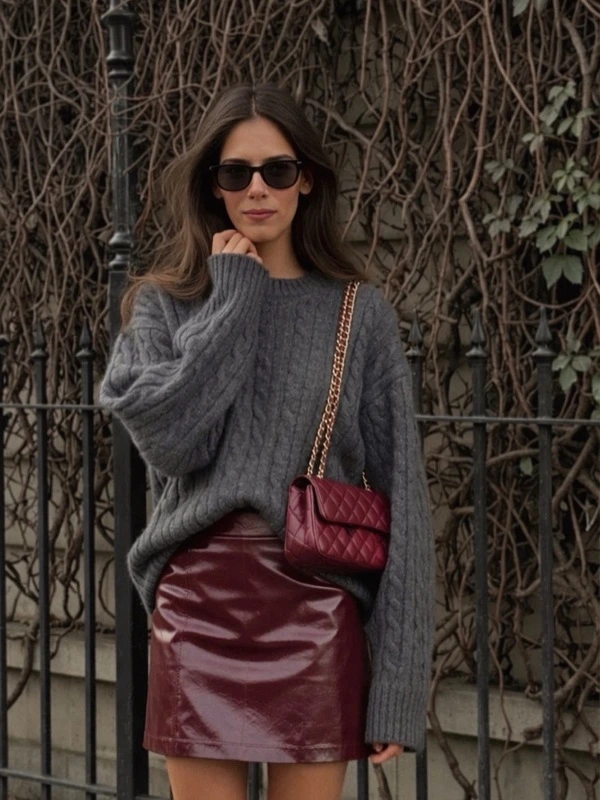 Cable Knit Sweater Outfit
