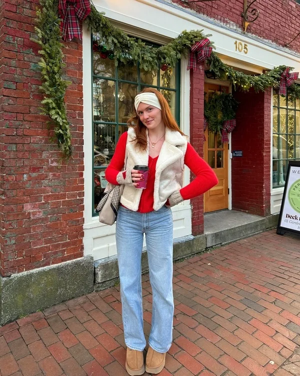  Shearling Vest Look
