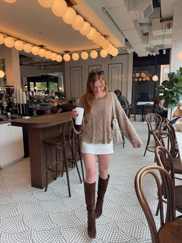 Cable Knit Coffee Run